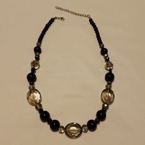 Vintage Crystal & Beaded Statement Necklace